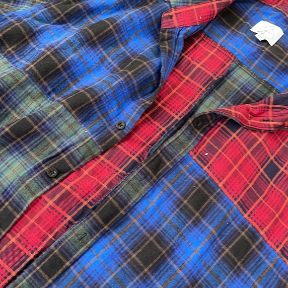 KUWALLA PLAID COLOUR-BLOCK SHIRT - Picture 4 of 6